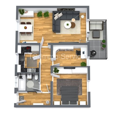 Attraktive 3-Zimmer-Wohnung in ruhiger, zentrumsnaher Wohnlage